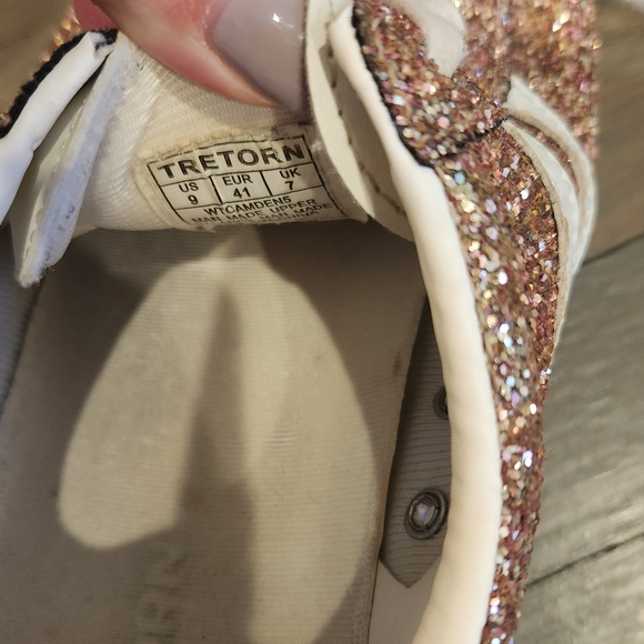 Tretorn Pink Glitter Sneakers Sz 9 - Picture 3 of 5